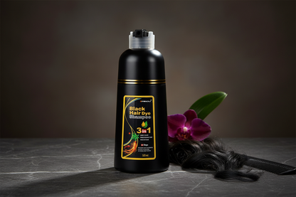 3-in-1 Organic Meidu Black Hair Dye Shampoo