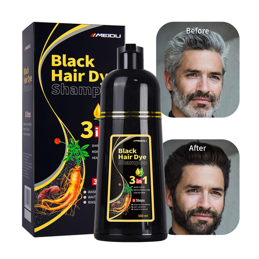 3-in-1 Meidu Black Hair Dye Shampoo_500ml